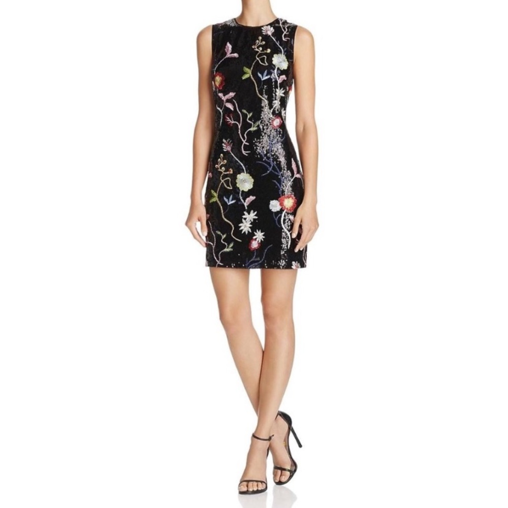 Sunset + Spring Floral Sequin Dress NWT